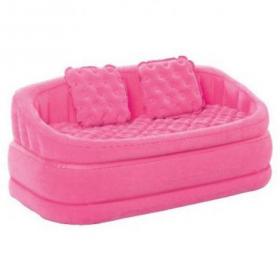 Велюр диван Intex з двома подушками рожевий (68573). Купити велюр диван Intex з двома подушками рожевий (68573) в Києві за найкращою ціною в інтернет-магазині Немовлятко