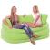 Велюр диван Intex з двома подушками зелений (68573)