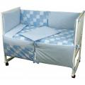 Комплект для кроватки Руно Клеточка голубой (977)